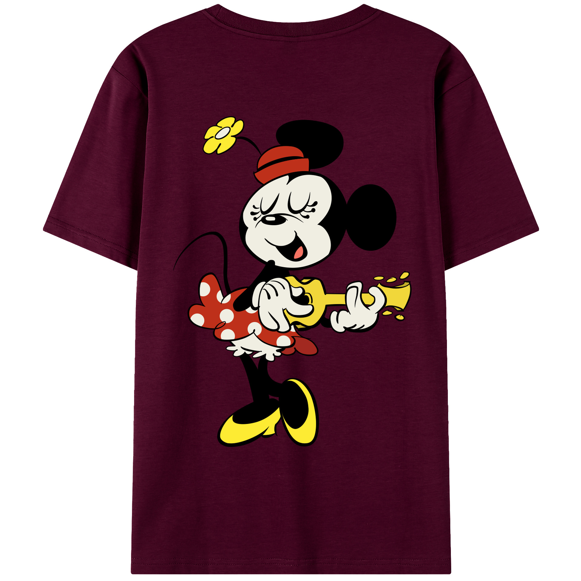 （画像用） ミッキーマウス Mickey Mouse レディース半袖Tシャツ(バックプリント)